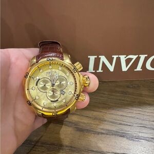 Invicta Gold and Brown Men's Watch